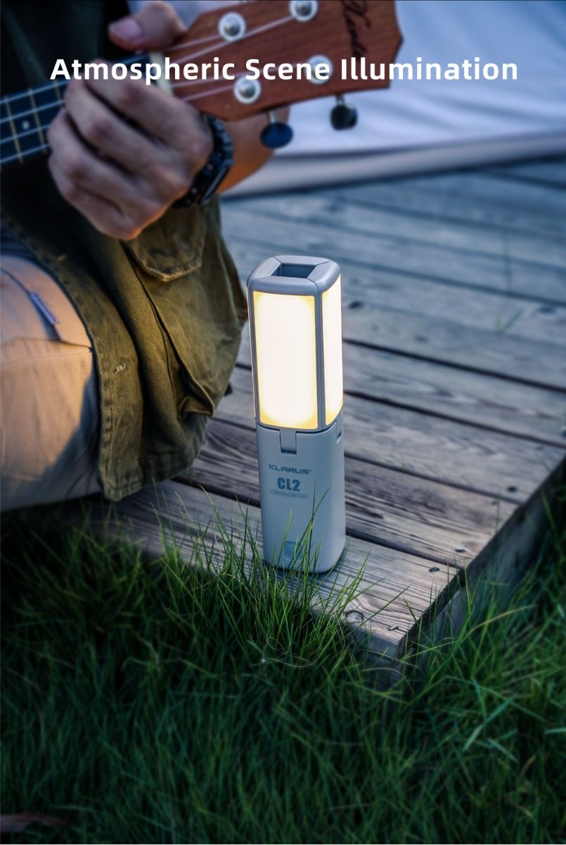 Klarus CL2 750 Lumen Lámpara de Camping de Plegado Libre Portátil, Versátil y Cuidadosa con los Ojos con 7 Modos de Luz