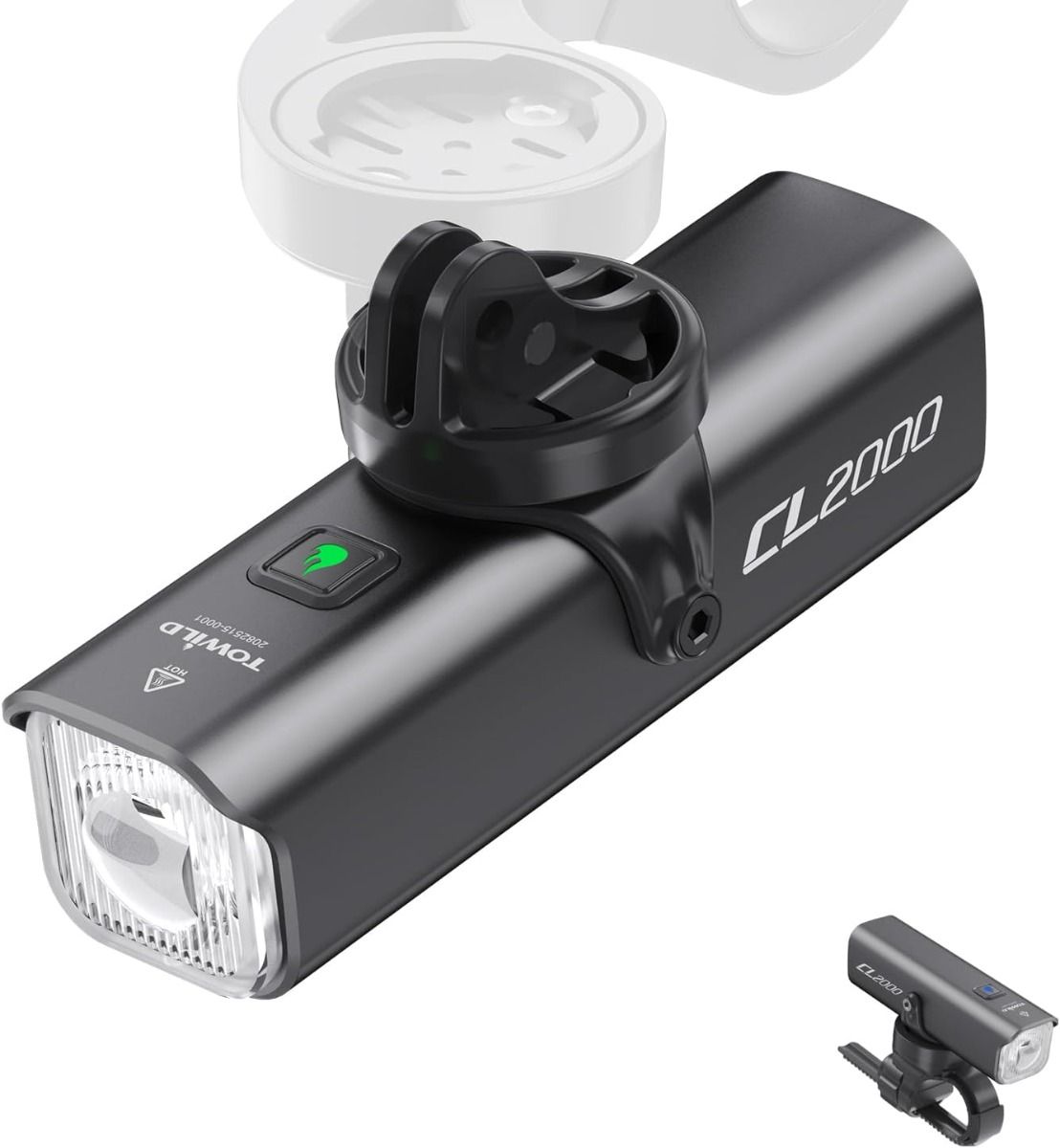 TOWILD CL2000 Luz Bicicleta 2000 Lúmenes | Faro Delantero Anti-deslumbramiento, Súper Brillante