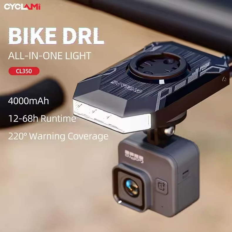 CYCLAMI CL350 Luz para Bicicleta Faro Delantero de Ciclismo 4000mAh Carga Tipo C