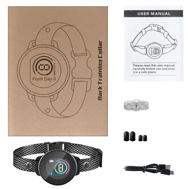 Collar Antiladridos Inteligente Control de Ladridos para Perros Algoritmo de Corteza Avanzado Collar Recargable