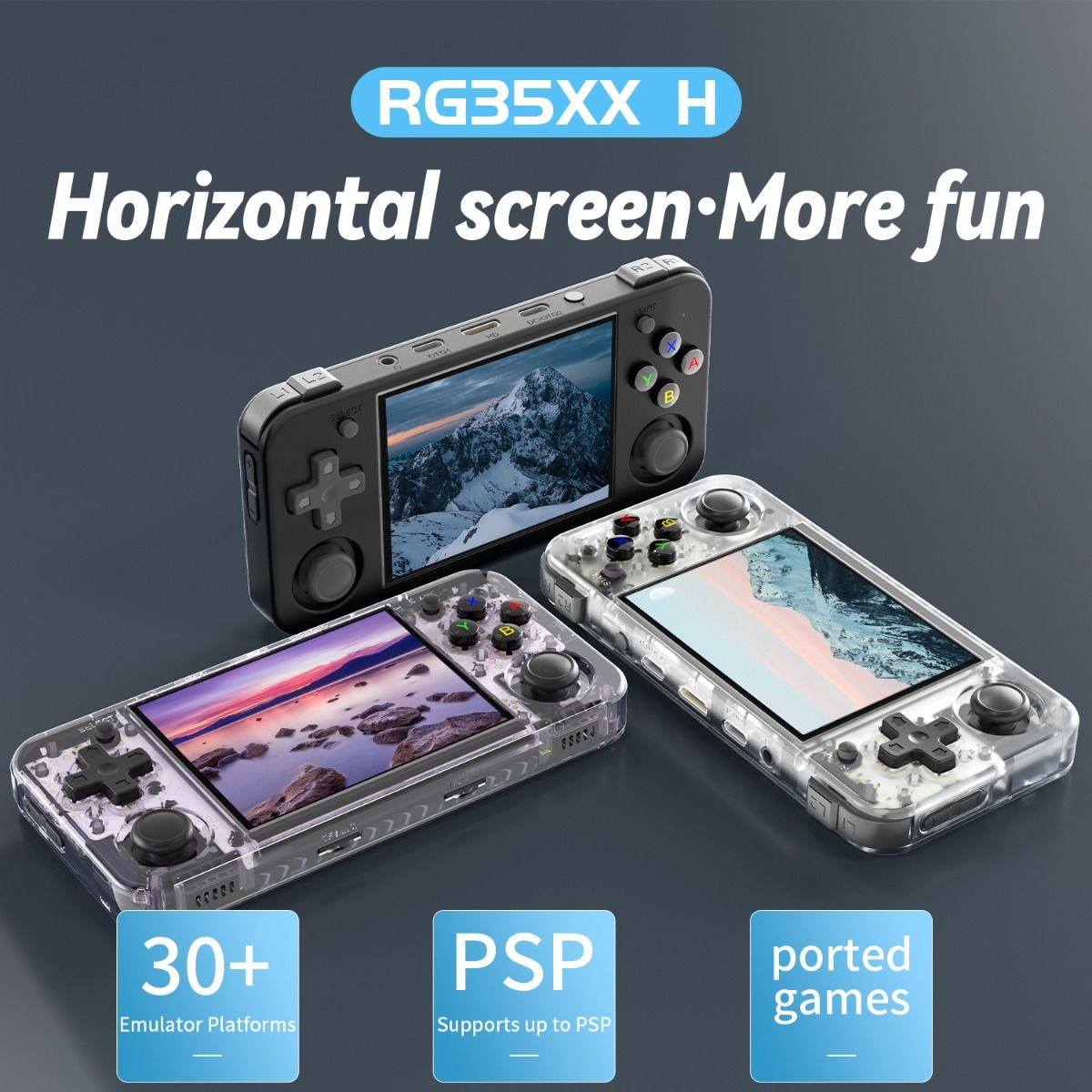 Consola ANBERNIC RG35XX H gaming portátil más de 5000 juegos clásicos pantalla IPS reproductor de vídeo retro