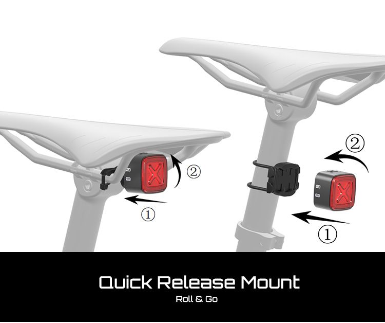 Enfitnix Cubelite III Luz Trasera Inteligente Ultra Brillante Recargable por USB Seguridad para Ciclismo 30 Lúmenes