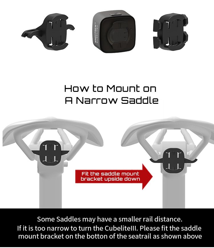 Enfitnix Cubelite III Luz Trasera Inteligente Ultra Brillante Recargable por USB Seguridad para Ciclismo 30 Lúmenes