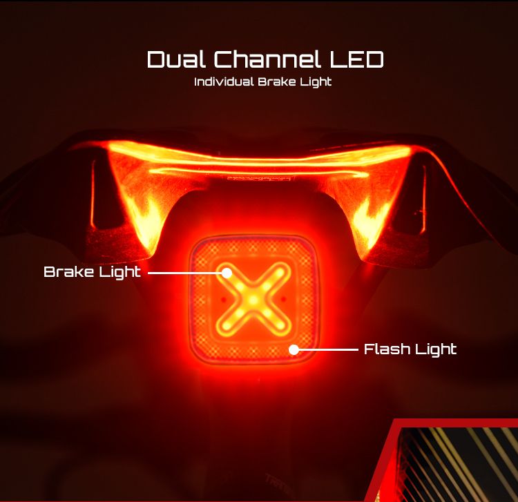 Enfitnix Cubelite III Luz Trasera Inteligente Ultra Brillante Recargable por USB Seguridad para Ciclismo 30 Lúmenes