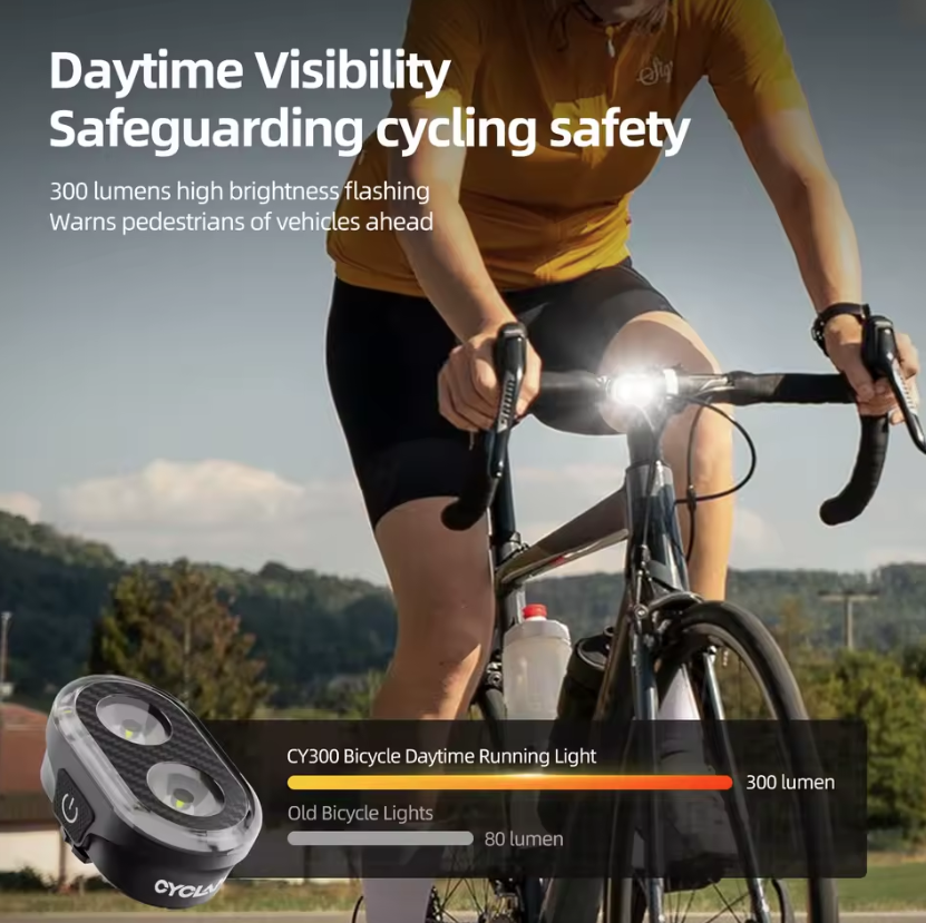 CYCLAMI CY200 Luz trasera LED inteligente con detección de frenado para bicicleta, para paseos nocturnos seguros y ciclismo urbano.