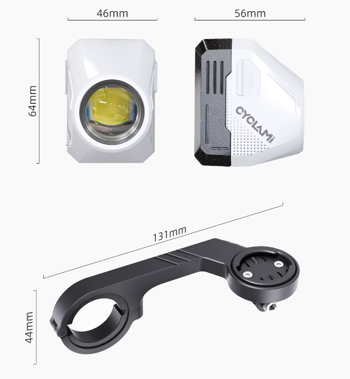 Luz frontal inalámbrica con cable de corte colgante 1600LM para seguridad en ciclismo, alta luminosidad y duradera, faro delantero para bicicleta.