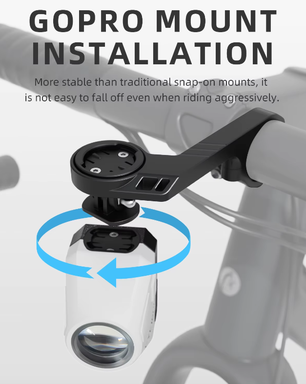 Luz frontal inalámbrica con cable de corte colgante 1600LM para seguridad en ciclismo, alta luminosidad y duradera, faro delantero para bicicleta.