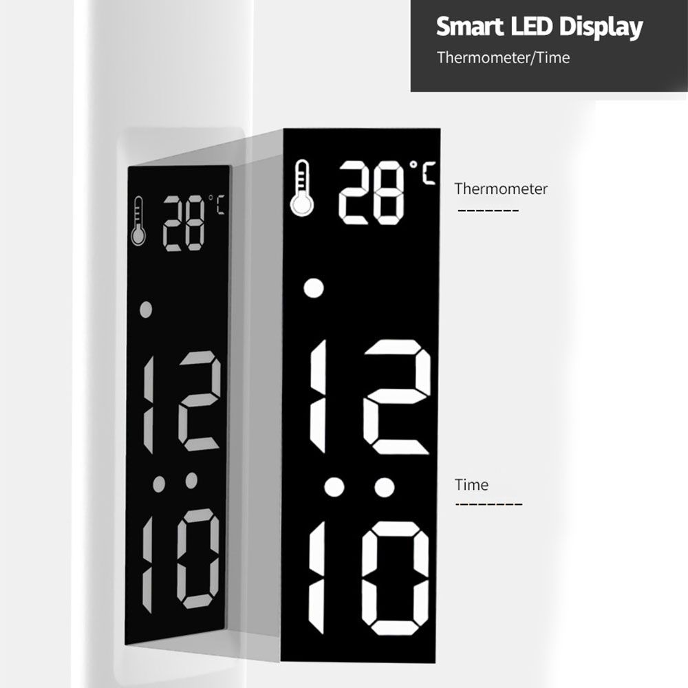 Lámpara de escritorio LED con portalápices, calendario incorporado, brillo ajustable y protección ocular para hogar y oficina