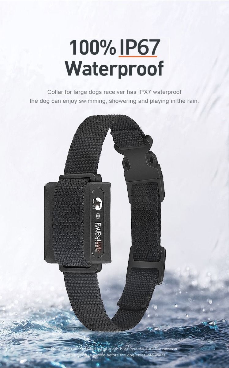 Collar de entrenamiento para perros con control remoto y modos ajustables PD 529-1-TIO recargable y seguro