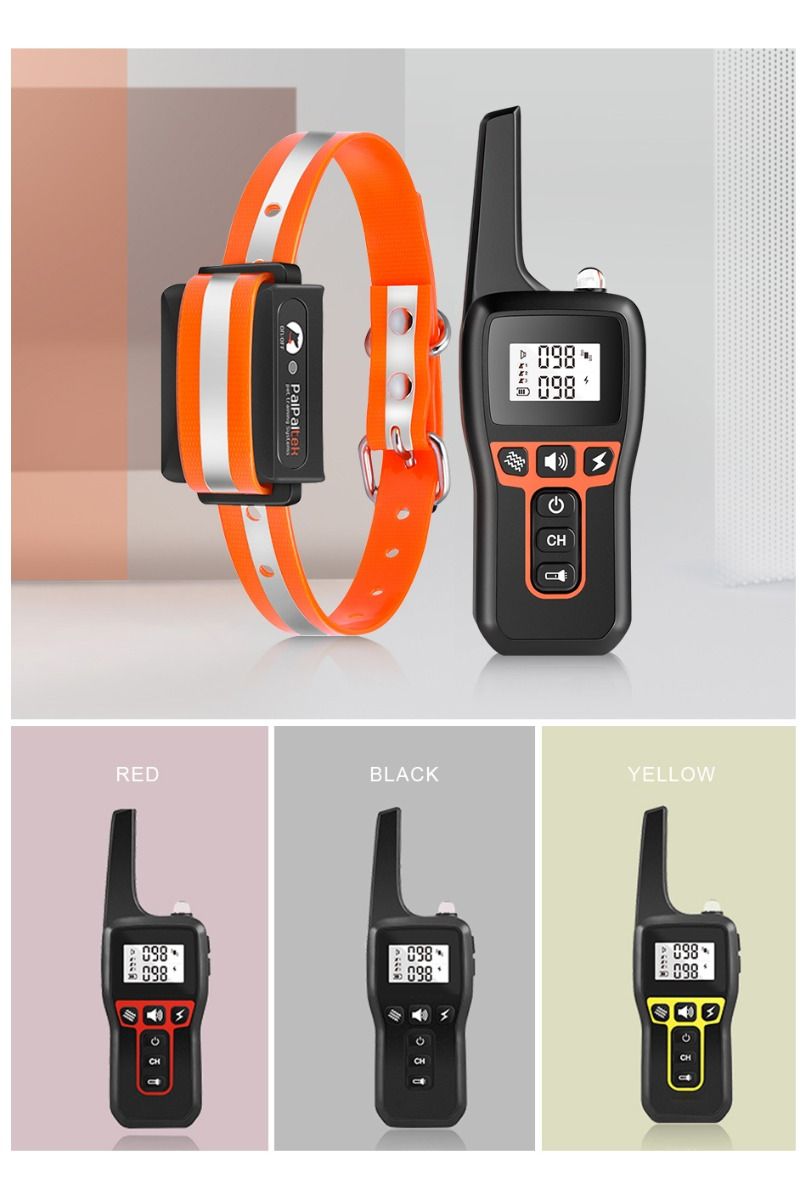 Collar de entrenamiento para perros con control remoto y modos ajustables PD 529-1-TIO recargable y seguro