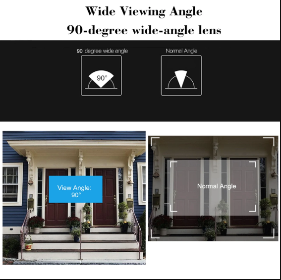 Visor digital para puerta, cámara de mirilla, timbre con cámara, visión nocturna de 2.8 pulgadas, toma de fotos, monitoreo digital de puerta para seguridad en el hogar.