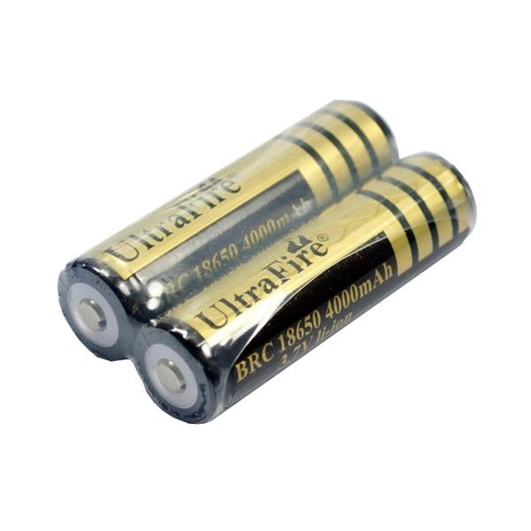 Ultrafire BRC 4000mAh 3.7V Li-ion Baterías Recargables de Alta Capacidad y Carga Rápida para Fotografía y Senderismo