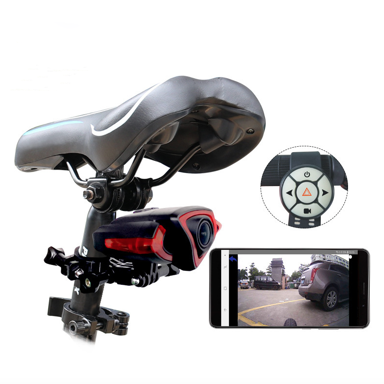 Grabador de luz trasera para bicicleta con cámara 1080P y control remoto inalámbrico inteligente, funcionalidad dual para seguridad en ciclismo