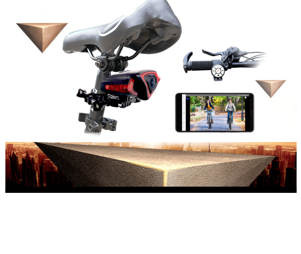 Grabador de luz trasera para bicicleta con cámara 1080P y control remoto inalámbrico inteligente, funcionalidad dual para seguridad en ciclismo