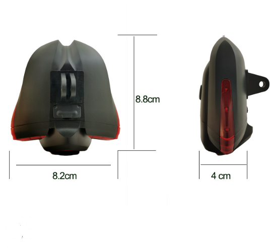 Grabador de luz trasera para bicicleta con cámara 1080P y control remoto inalámbrico inteligente, funcionalidad dual para seguridad en ciclismo