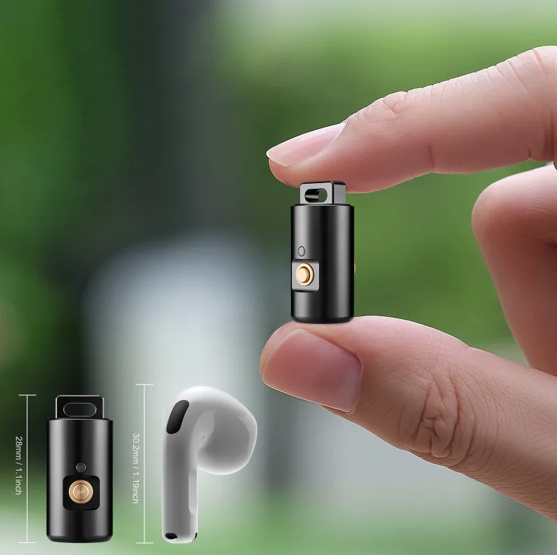 Linterna LED mini recargable para acampar, senderismo, luz de llavero con collar