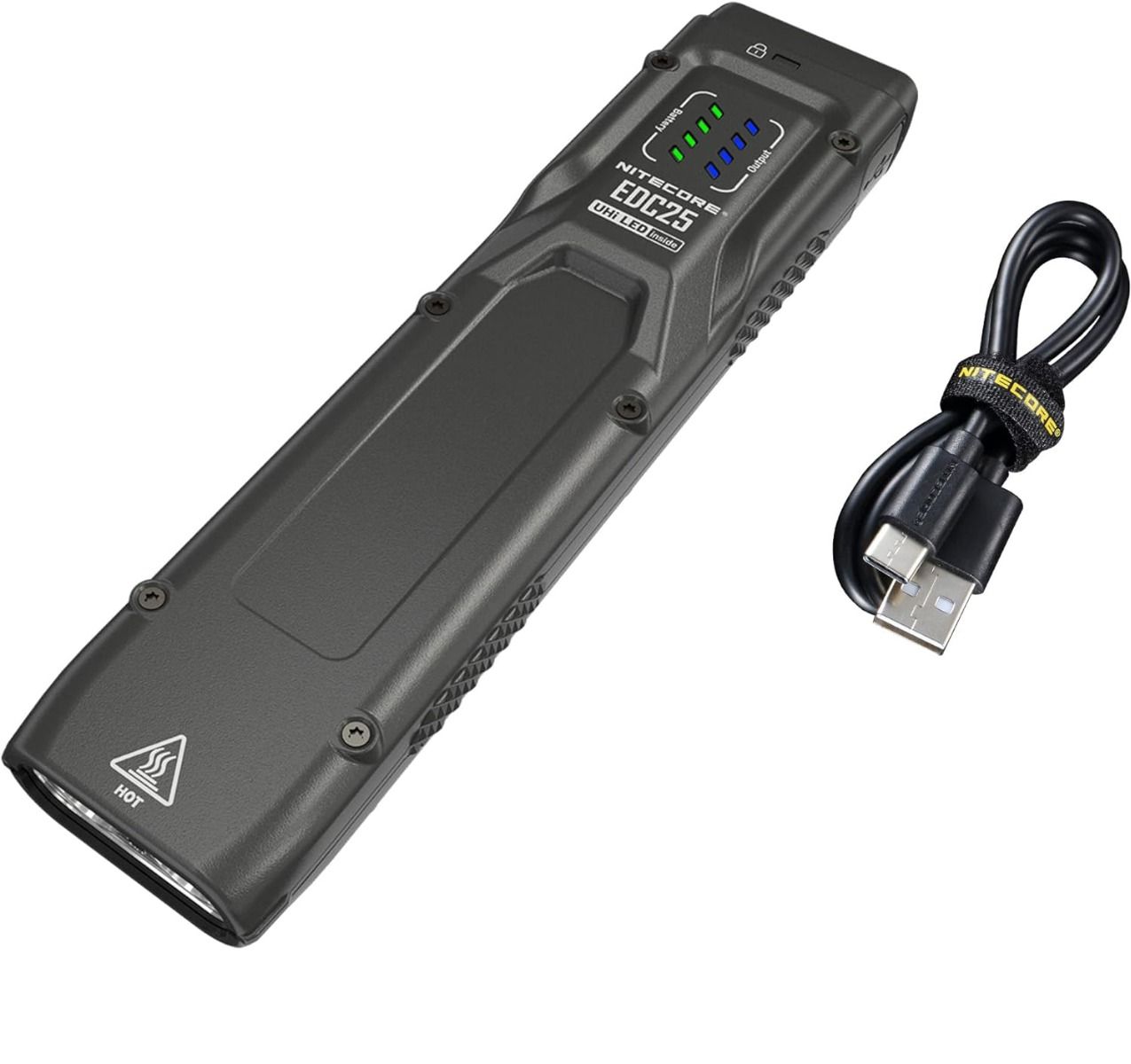 Linterna Nitecore EDC25 Compacta de 3000 lúmenes con USB-C, linterna EDC versátil de alto lumen para exteriores.