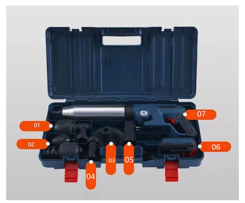 Herramientas eléctricas de dragado de alcantarillado con desatascadores de inodoros obstruidos y pistola de aire a presión para desagües, para soluciones eficientes de fontanería.