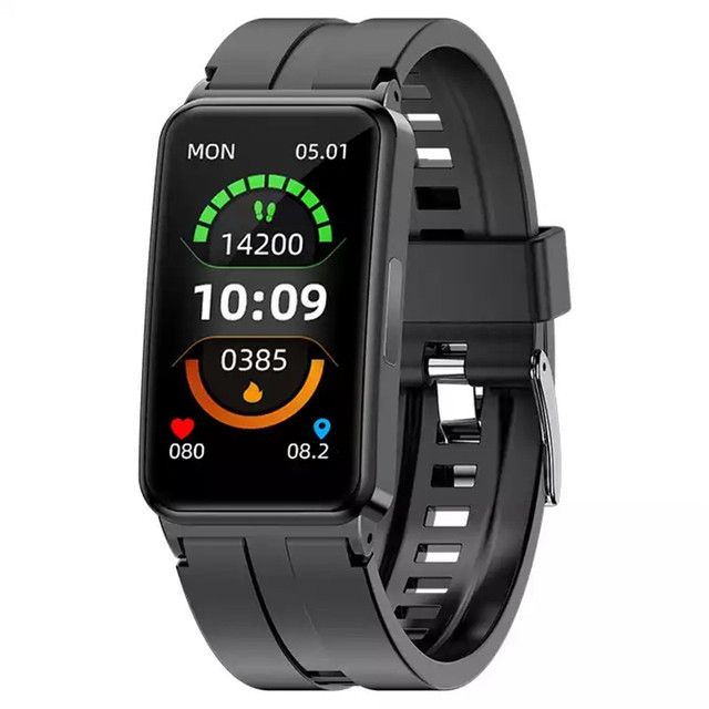 EP01 Reloj inteligente de glucosa en sangre: ECG, HRV, frecuencia cardíaca, temperatura. 1.47" HD Rastreador de fitness resistente al agua