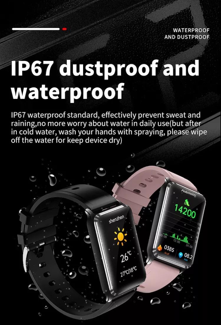 EP02 Reloj Inteligente de Glucosa en Sangre con ECG, HRV, Frecuencia Cardíaca, Temperatura, Pantalla HD de 1.57 Pulgadas, Resistente al Agua, Pulsera Inteligente y Monitor de Actividad Física