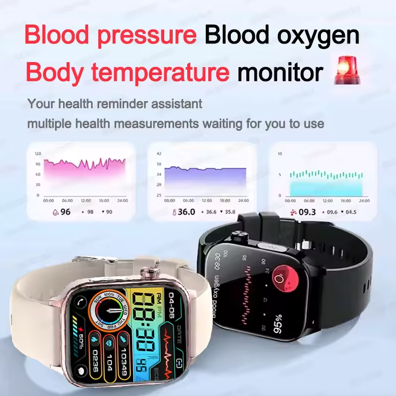 ET585 ECG+PPG AI Health Diagnose Smart Watch Hombres Mujeres Reloj Lípidos en sangre PA Ácido úrico Frecuencia cardíaca