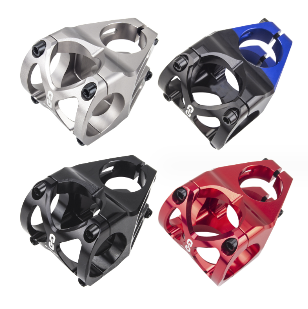 EVOSID Vástago Bicicleta 31.6mm Aleación Aluminio MTB Ciclismo Potencia Corta Ligero Negro Azul