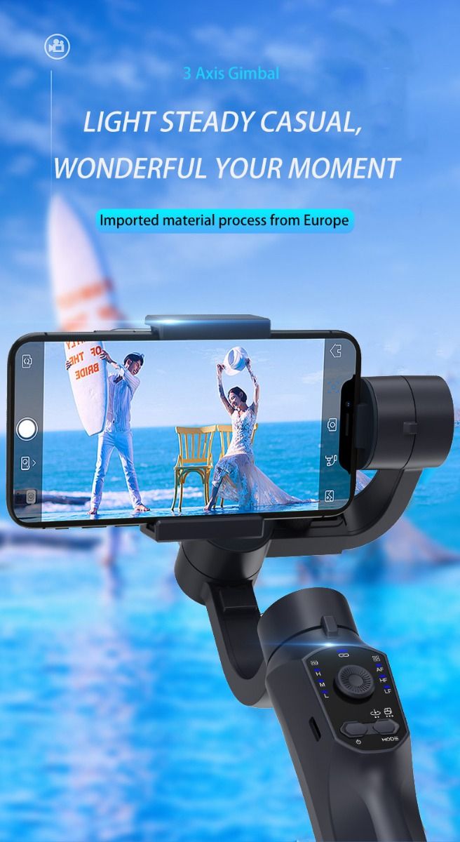 Estabilizador F10 Pro cardán de 3 ejes estabilización de video para smartphone Android iPhone videografía móvil