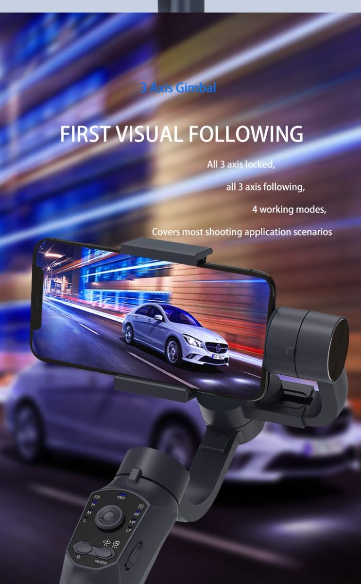 Estabilizador F10 Pro cardán de 3 ejes estabilización de video para smartphone Android iPhone videografía móvil