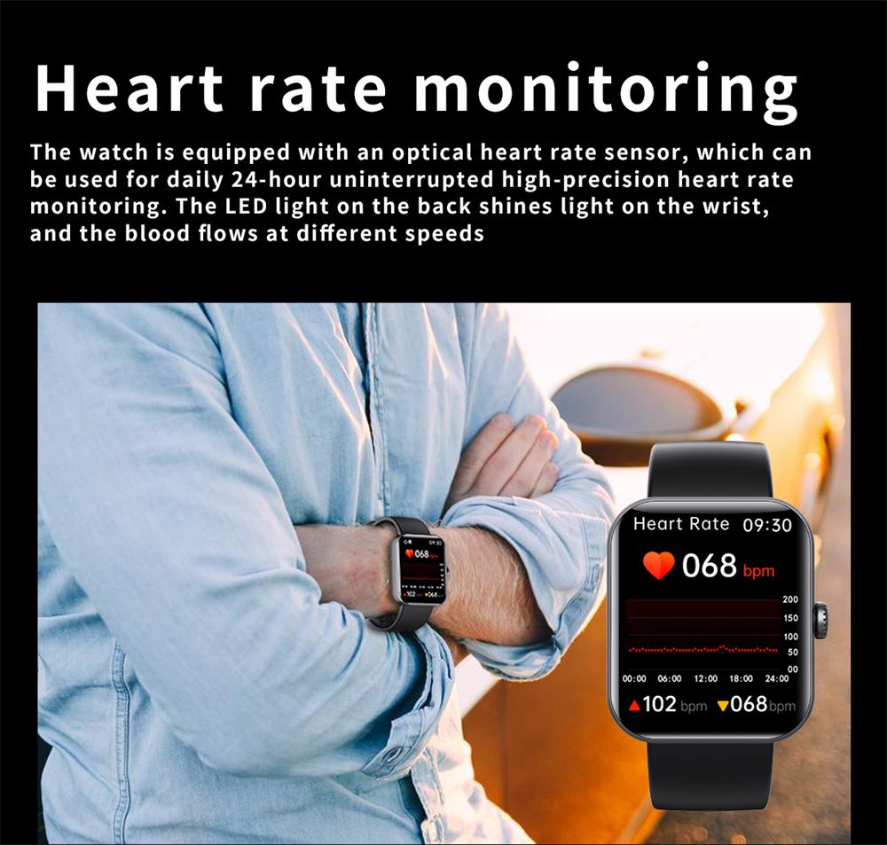 F57L Reloj Inteligente Glucosa en Sangre Presión Arterial Frecuencia Cardíaca Monitoreo de Temperatura Monitoreo Deportivo 1.91 Pulgadas Sn