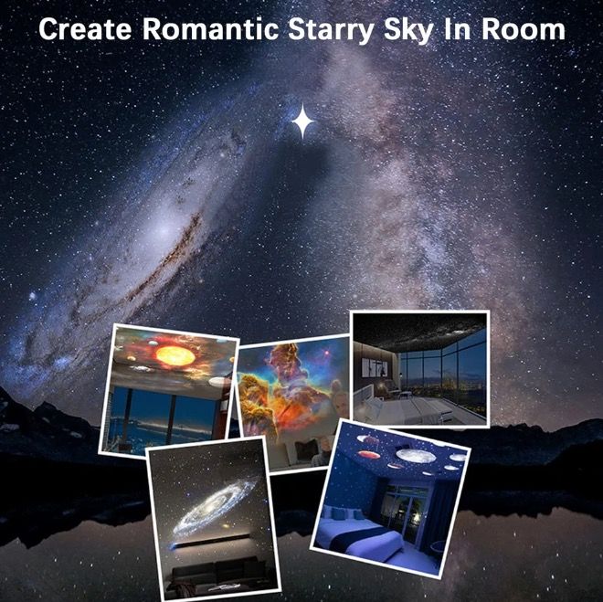 Proyector de galaxia con luz nocturna, lámpara planetario 12 en 1 para niños con rotación de 360° y ambiente relajante