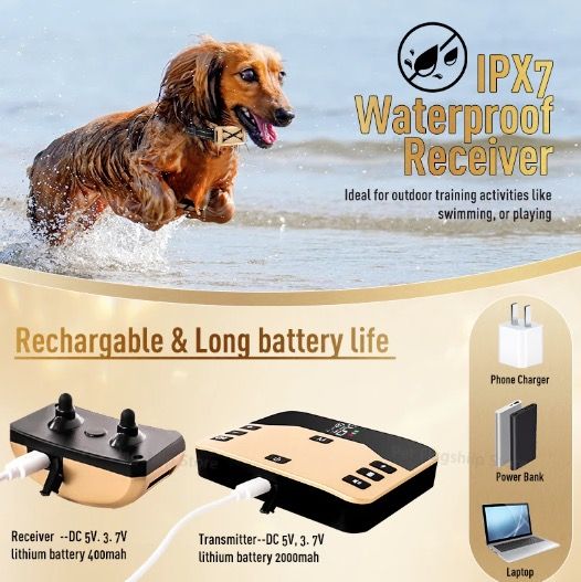 Cerca inalámbrica para mascotas y collar de choque eléctrico para perros: dispositivo 2 en 1 para la seguridad de las mascotas y la tenencia responsable de mascotas