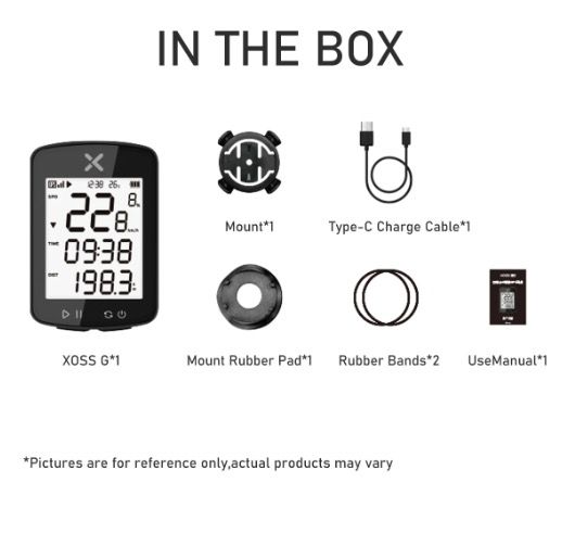 XOSS G+ G2 Computadora de bicicleta GPS Generación Inalámbrica Velocímetro Rastreador con Pantalla Personalizada y Sensor de Frecuencia Cardíaca