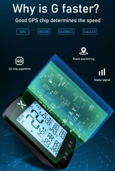 XOSS G+ G2 Computadora de bicicleta GPS Generación Inalámbrica Velocímetro Rastreador con Pantalla Personalizada y Sensor de Frecuencia Cardíaca