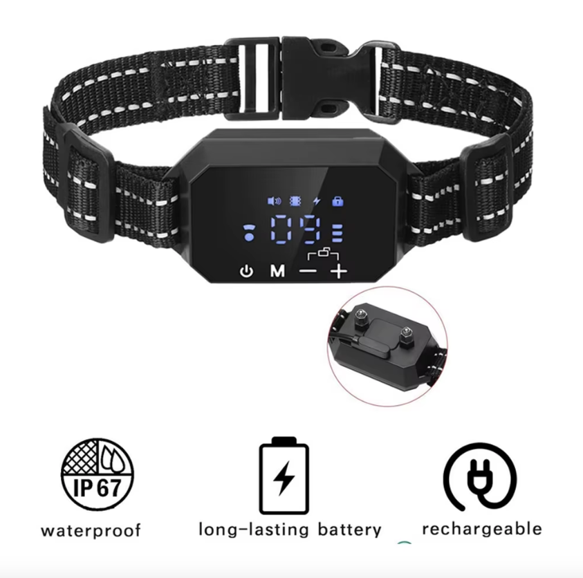 Valla Inalámbrica GPS para Perros Recargable Alcance 100-3300 Pies y Modos de Advertencia Ajustables Sin Cables