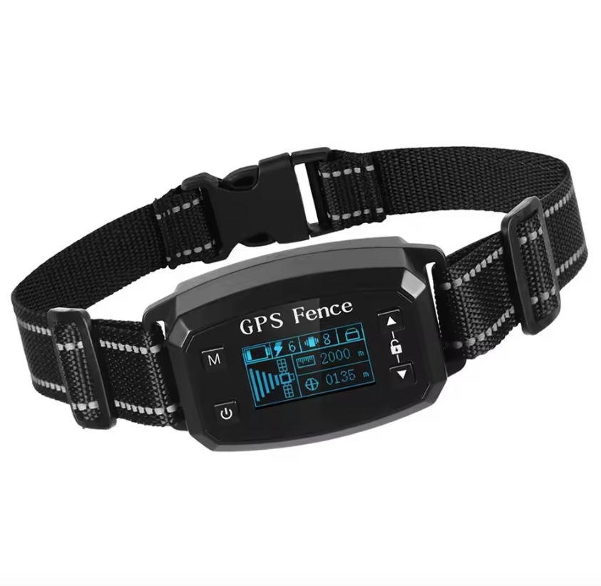 Sistema de Cerca Inalámbrica GPS para Perros con Collar Antiladridos Automático y Pantalla OLED para Entrenamiento