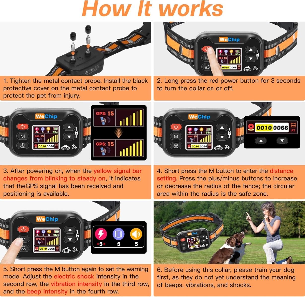 Collar Valla Inalámbrica GPS, Antiladridos Recargable. Para Perros 15-120 lbs. ¡Seguridad Total!