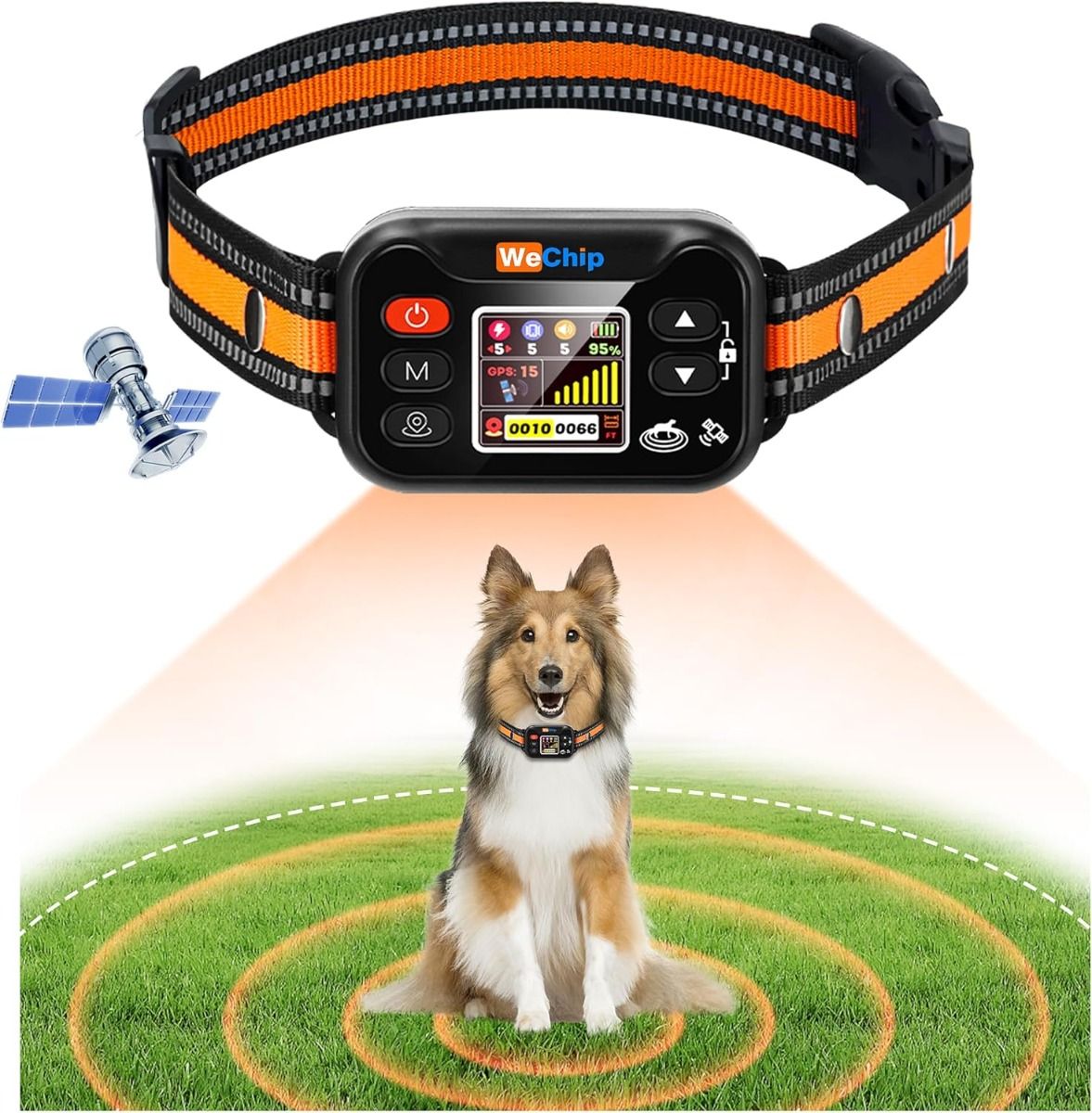 Collar Valla Inalámbrica GPS, Antiladridos Recargable. Para Perros 15-120 lbs. ¡Seguridad Total!