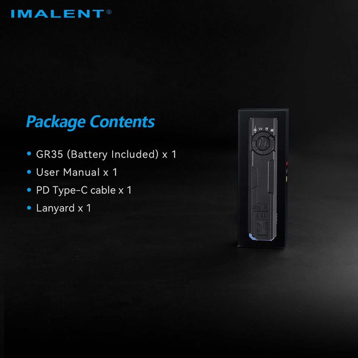 IMALENT GR35 Linterna LED EDC Roja 2800 Lúmenes - Versátil, Magnética y para Uso Profesional
