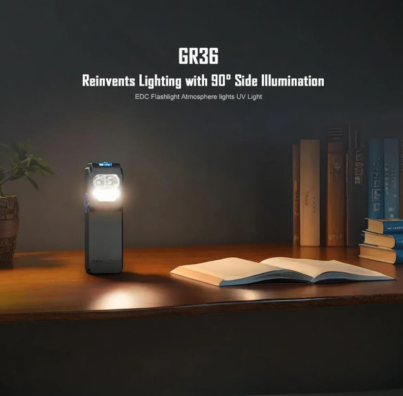 IMALENT GR36 Linterna EDC Súper Brillante, 2800 Lúmenes, Recargable USB-C, Magnética, con Clip, Portátil.