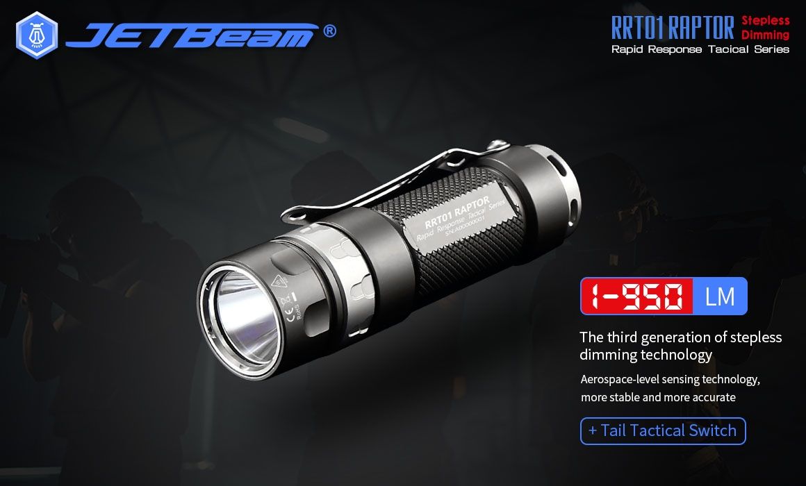 JETBeam JET-RRT01 XP-L 950 lúmenes LED linterna EDC iluminación exterior duradera para acampar y hacer senderismo