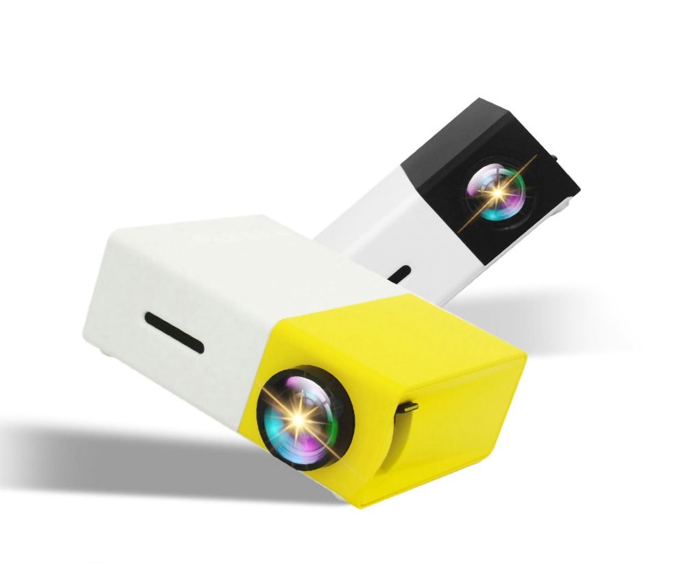 YG300 LED Mini Proyector, Proyector Portátil Compacto, Proyección Brillante 1080P para Noches de Cine y Aventuras de Juegos