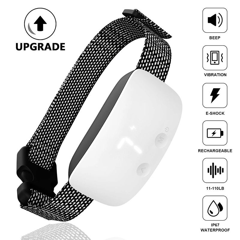 NUEVO Collar de Entrenamiento con Descarga para Perros Touch 7 Niveles Sn, Impermeable Recargable, Collar Anti Ladrido para un Control Efectivo de Ladridos