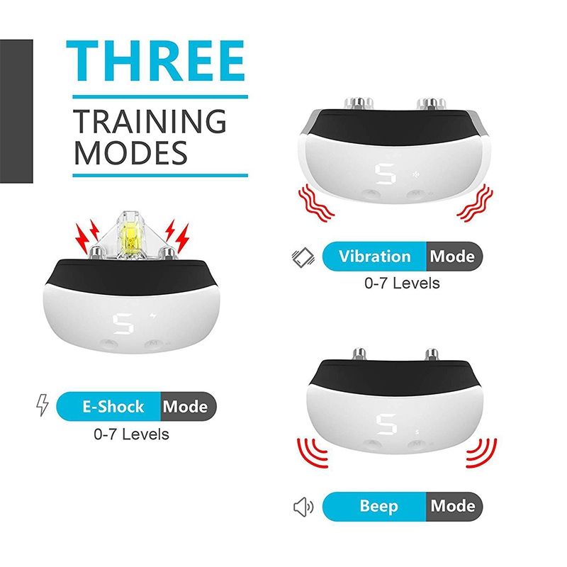 NUEVO Collar de Entrenamiento con Descarga para Perros Touch 7 Niveles Sn, Impermeable Recargable, Collar Anti Ladrido para un Control Efectivo de Ladridos