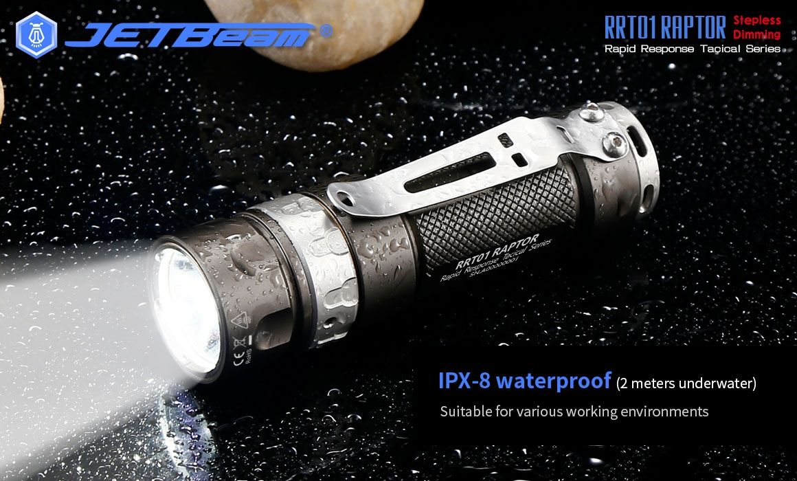 JETBeam JET-RRT01 XP-L 950 lúmenes LED linterna EDC iluminación exterior duradera para acampar y hacer senderismo