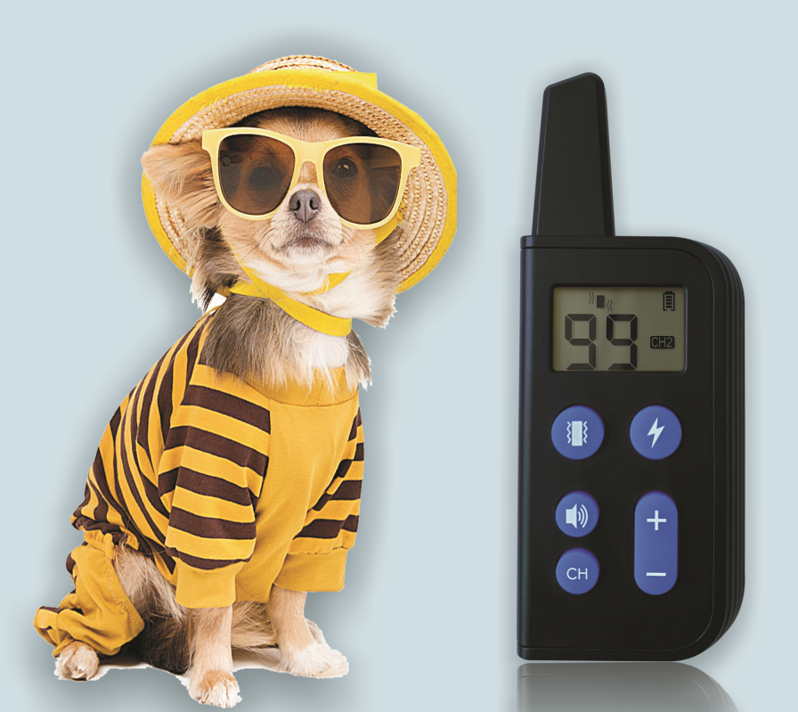 Collar eléctrico para perros impermeable con alcance de 1000 m y niveles de estimulación ajustables para un entrenamiento humano