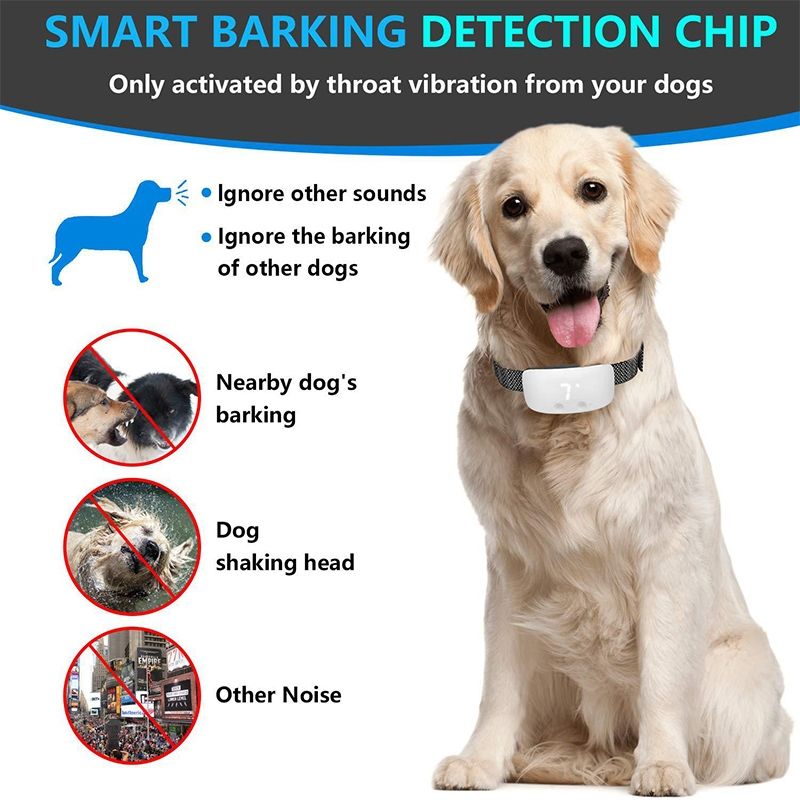 NUEVO Collar de Entrenamiento con Descarga para Perros Touch 7 Niveles Sn, Impermeable Recargable, Collar Anti Ladrido para un Control Efectivo de Ladridos