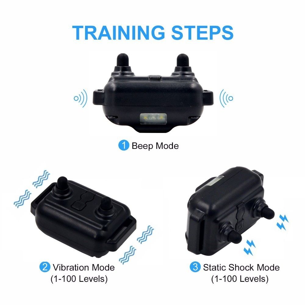 Collar de entrenamiento para perros eléctrico de 800 m con pantalla LCD, recargable e impermeable, para un entrenamiento efectivo al aire libre.