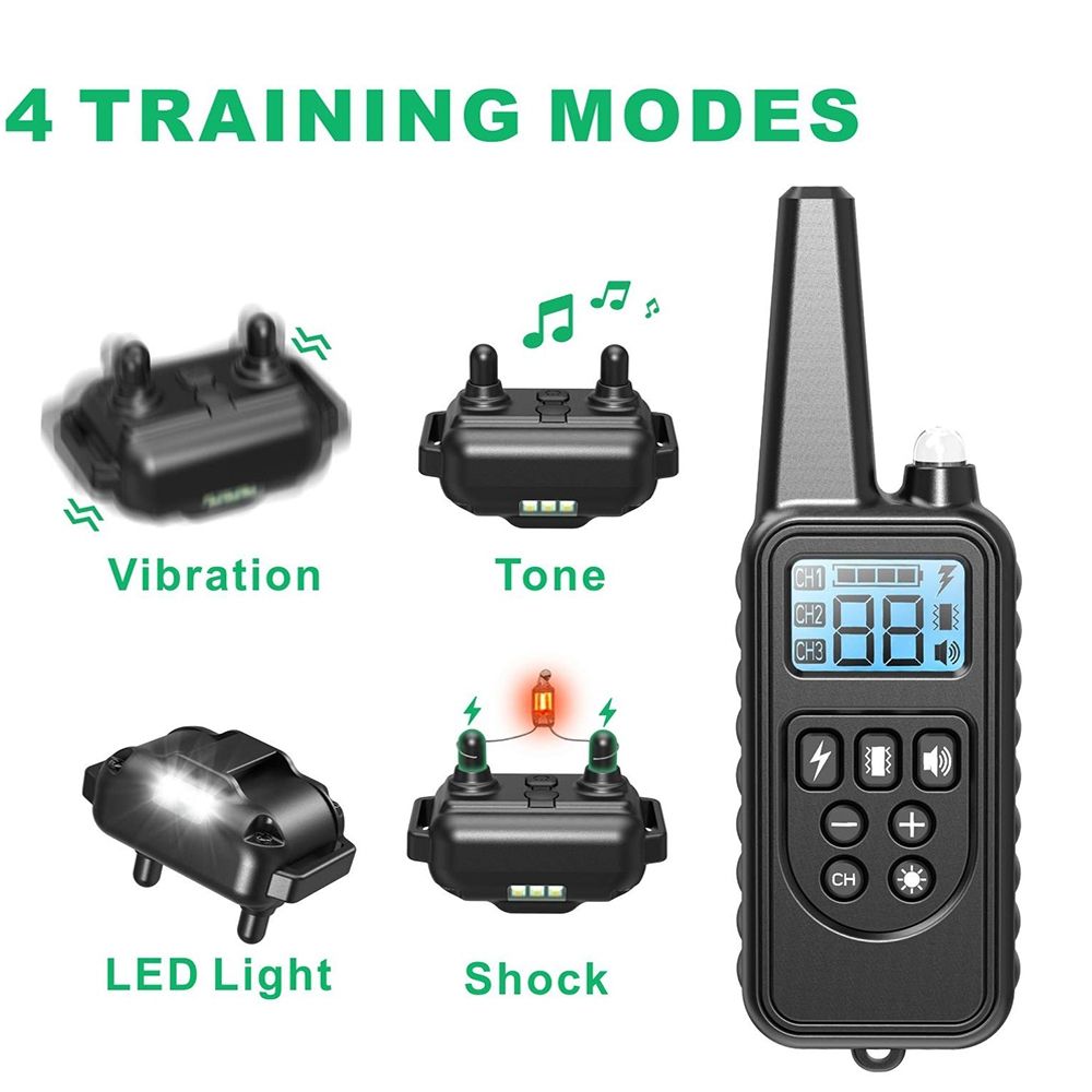 Descubre el Collar de Adiestramiento Eléctrico para Perros con Pantalla LCD, Diseño Impermeable y Niveles de Vibración Ajustables