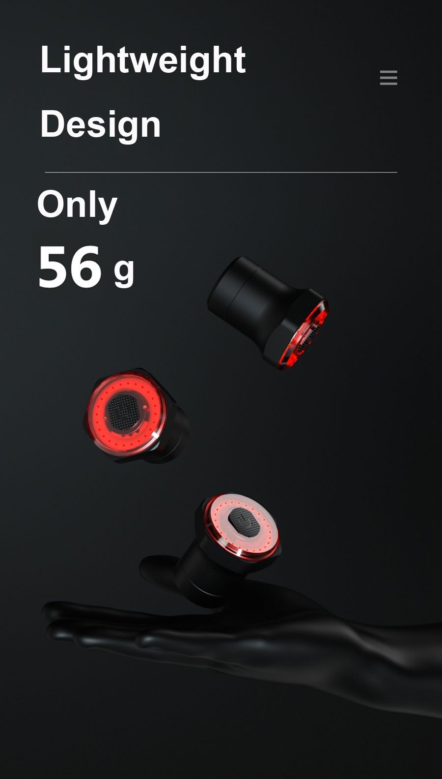 Luz trasera inteligente para bicicleta con luz de freno de arranque y parada automáticos, carga USB, impermeable IPX6, luz de seguridad para ciclismo.