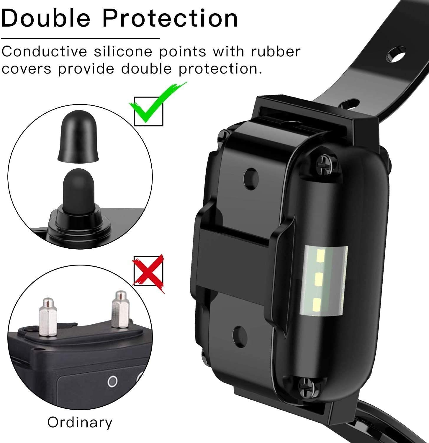 800m Collar de entrenamiento para perros eléctrico, control remoto para mascotas, impermeable, recargable, pantalla LCD, descarga, vibración, sonido